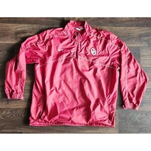 Nike Oklahoma Sooners Storm Fit Jacket Vented Back 1/4 Zip  Men Size XXL